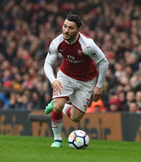 Arsenal V Southampton 2017-18 Prints: Sead Kolasinac in Action: Arsenal vs Southampton, Premier League 2017-18