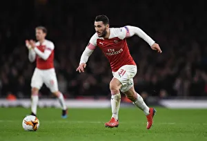Arsenal V Stade Rennais 2018-19 Prints: Sead Kolasinac in Action: Arsenal vs Stade Rennais, UEFA Europa League 2019