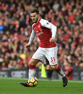 Arsenal V Swansea City 2017-18 Prints: Sead Kolasinac in Action: Arsenal vs Swansea City, Premier League 2017-18