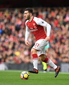 Arsenal V Swansea City 2017-18 Prints: Sead Kolasinac in Action: Arsenal vs Swansea City, Premier League 2017-18