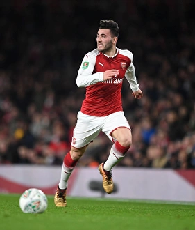 Arsenal V West Ham United - Carabao Cup 2017-18 Prints: Sead Kolasinac in Action: Arsenal vs West Ham United, Carabao Cup Quarterfinals
