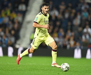 Images Dated 25th August 2021: Sead Kolasinac in Action: Arsenal's Defensive Force Against West Bromwich Albion in Carabao Cup