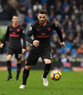 Images Dated 4th March 2018: Sead Kolasinac in Action: Brighton & Hove Albion vs. Arsenal, Premier League 2017-18