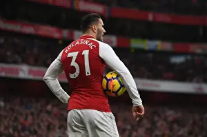 Arsenal V Tottenham Hotspur 2017-18 Prints: Sead Kolasinac: In Action Against Tottenham in the Premier League (2017-18)