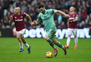 West Ham United V Arsenal 2018-19 Prints: Sead Kolasinac in Action: West Ham United vs. Arsenal FC, Premier League