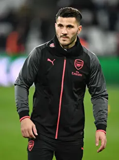 West Ham United V Arsenal 2017-18 Prints: Sead Kolasinac: Arsenal Star's Intense Focus Before West Ham Clash
