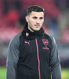 Crystal Palace V Arsenal 2017-18 Prints: Sead Kolasinac: Arsenal Star's Pre-Match Focus at Crystal Palace (December 2017)
