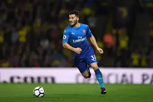 Watford V Arsenal 2017-18 Prints: Sead Kolasinac: Arsenal's Defensive Powerhouse in Action Against Watford