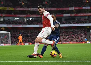 Arsenal V Fulham 2018-19 Prints: Sead Kolasinac Outmaneuvers Denis Odoi: Arsenal vs Fulham, Premier League 2018-19