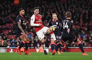 Sead Kolasinac Outmaneuvers Martin Cranie: Arsenal vs. Huddersfield Town, Premier League 2017-18
