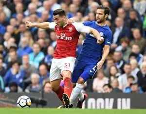 Chelsea V Arsenal 2017-18 Prints: Sead Kolasinac vs. Cesc Fabregas: Battle at Stamford Bridge - Premier League 2017-18