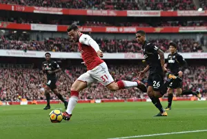 Arsenal V Swansea City 2017-18 Prints: Sead Kolasinac vs Kyle Naughton: A Battle at the Emirates - Arsenal v Swansea City