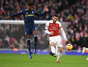 Arsenal V Fulham 2018-19 Prints: Sead Kolasinac vs. Ryan Sessegnon: Intense Battle at the Emirates - Arsenal v Fulham
