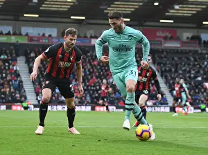 AFC Bournemouth V Arsenal 2018-19 Prints: Sead Kolasinac vs. Simon Francis: Intense Battle in AFC Bournemouth vs