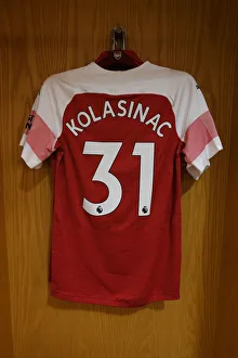Sead Kolasinac's Hanging Jersey: Arsenal FC vs. Watford FC, Premier League 2018-19