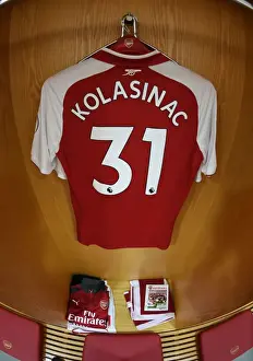 Arsenal V Leicester City 2017-18 Prints: Sead Kolasinac's Hanging Shirt: Arsenal vs Leicester City, Premier League 2017-18