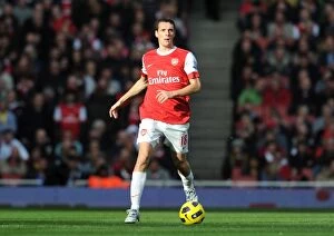 Images Dated 30th October 2010: Sebastien Scuillaci (Arsenal). Arsenal 1: 0 West Ham United, Barclays Premier League