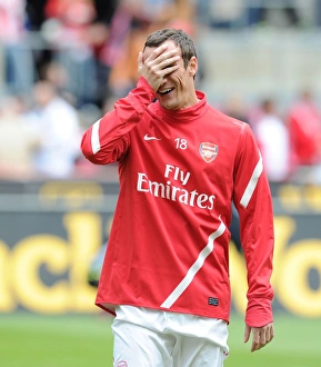 Sebastien Squillaci in Action: Arsenal vs. Cologne Pre-Season Friendly, 2011