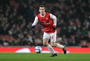 Arsenal v Leyton Orient FA Cup Replay 2010-11 Collection: Sebastien Squillaci (Arsenal). Arsenal 5: 0 Leyton Orient. FA Cup 5th Round Replay