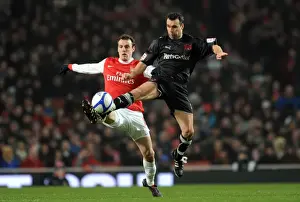 Sebastien Squillaci (Arsenal) Scott McGleish (Orient). Arsenal 5: 0 Leyton Orient