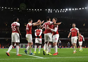Arsenal V Fulham 2018-19 Prints: Four Sensational Goals: Aubameyang's Thrilling Performance in Arsenal's Victory Over Fulham (January 2019)