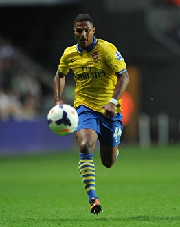 Swansea Prints: Serge Gnabry in Action: Swansea City vs Arsenal, Premier League 2013-14