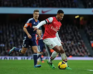 Arsenal V Fulham 2013-14 Prints: Serge Gnabry (Arsenal) Alexander Kacaniklic (Fulham)