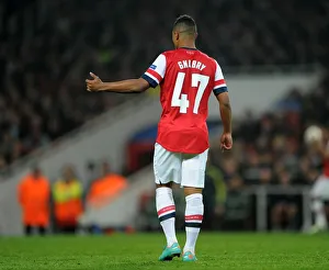 Arsenal V Schalke 04 2012-13 Prints: Serge Gnabry (Arsenal). Arsenal 0: 2 Schalke 04. UEFA Champions League. Group B