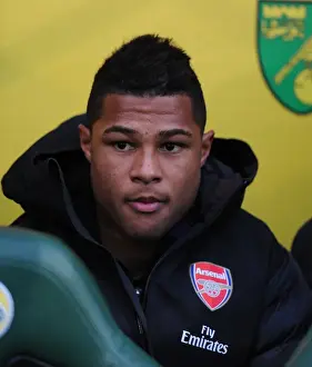 Serge Gnabry on the Arsenal Bench: Norwich City vs Arsenal, Premier League 2012