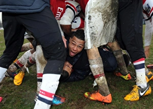 Inter Milan U19 V Arsenal U19 NextGen Series 2012-13 Prints: Serge Gnabry Celebrates Goal: Inter Milan U19 vs Arsenal U19, NextGen Series 2012-13