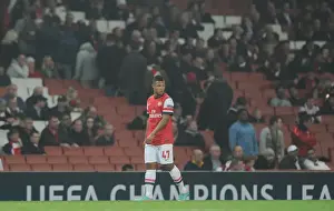 Arsenal V Schalke 04 2012-13 Prints: Serge Gnabry Faces Empty Emirates Stadium During Arsenal vs Schalke 04