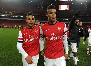 Serge Gnabry and Martin Angha Celebrate Arsenal U19's Quarterfinal Victory over CSKA U19 in the NextGen Series
