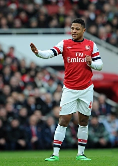 Serge Gnabry Scores in Arsenal's 2-0 Victory over Fulham, Barclays Premier League, Emirates Stadium (January 18, 2014)