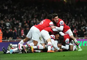 Arsenal U19 V CSKA Moscow U19 - NextGen Prints: Serge Gnabry Scores and Celebrates with Arsenal U19 Team against CSKA U19 in NextGen Series Quarter Final