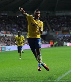 Swansea City v Arsenal 2013-14 Collection: Serge Gnabry Scores First Arsenal Goal: Swansea City vs Arsenal (2013-14)
