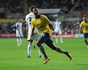 Swansea Prints: Serge Gnabry Scores First Arsenal Goal: Swansea City vs