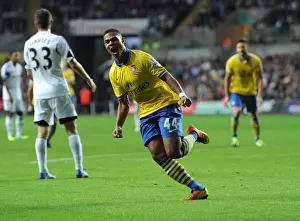 Swansea Prints: Serge Gnabry Scores First Arsenal Goal: Swansea City vs Arsenal, 2013-14 Season