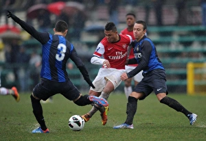 Inter Milan U19 V Arsenal U19 NextGen Series 2012-13 Prints: Serge Gnabry vs Alborno and Tassi: Inter Milan U19 vs Arsenal U19 NextGen Series Clash