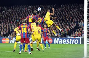 Barcelona V Arsenal 2010-11 Prints: Sergio Busquets Own Goal: Barcelona Overpowers Arsenal 3-1 in UEFA Champions League