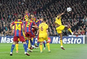 Images Dated 8th March 2011: Sergio Busquets scores an own goal for Arsenal. Barcelona 3: 1 Arsenal. UEFA Champions League