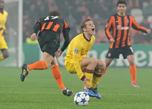 Shakhtar Donetsk V Arsenal 2010-11 Prints: Shakhtar Donetsk's Olexiy Gai Outshines Jack Wilshere in Memorable UEFA Champions League Clash