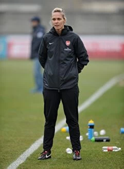 Images Dated 20th March 2013: Shelley Kerr the Arsenal Ladies Manager. Arsenal Ladies 3: 1 ASD Torres. Womens UEFA Cup