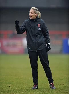 Images Dated 20th March 2013: Shelley Kerr the Arsenal Ladies Manager. Arsenal Ladies 3: 1 ASD Torres. Womens UEFA Cup