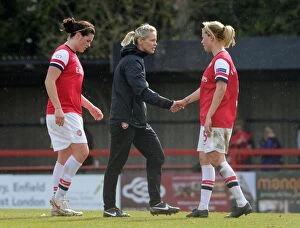 Females Collection: Shelley Kerr and Gilly Flaherty: A Moment of Sportsmanship in the Arsenal Ladies FC vs