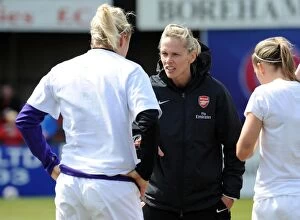 Arsenal Ladies v Wolfsburg 2012-13 Collection: Shelley Kerr Guides Arsenal Ladies in UEFA Women's Champions League Semi-Final Battle against VfL