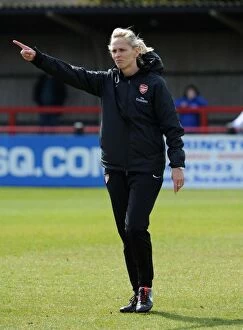 Females Collection: Shelley Kerr Leads Arsenal Ladies in UEFA Women's Champions League Semi-Final