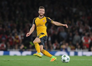 Arsenal V FC Basel 2016-17 Prints: Shkodran Mustafi in Action: Arsenal vs. FC Basel, UEFA Champions League (2016)