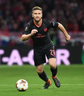 Atletico Madrid V Arsenal 2017-18 Prints: Shkodran Mustafi in Action: Arsenal vs Atletico Madrid, UEFA Europa League Semi-Final