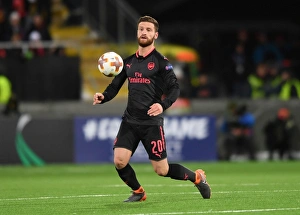 Ostersunds V Arsenal 2017-18 Prints: Shkodran Mustafi in Action: Arsenal vs Ostersunds FK, Europa League 2018
