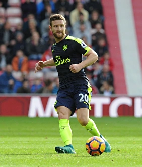 Sunderland V Arsenal 2016-17 Prints: Shkodran Mustafi in Action: Sunderland vs Arsenal, Premier League 2016-17